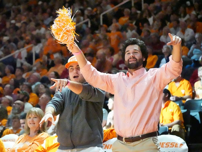 Tennessee basketball fans at the college basketball exhibition game between Tennessee and Indiana on Sunday, October 27, 2024, in Knoxville. Tenn.