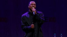 NEW YORK, NEW YORK - APRIL 24: Leslie Odom, Jr. performs onstage during the 2024 TIME100 Summit at Jazz at Lincoln Center on April 24, 2024 in New York City. (Photo by Jemal Countess/Getty Images for TIME )