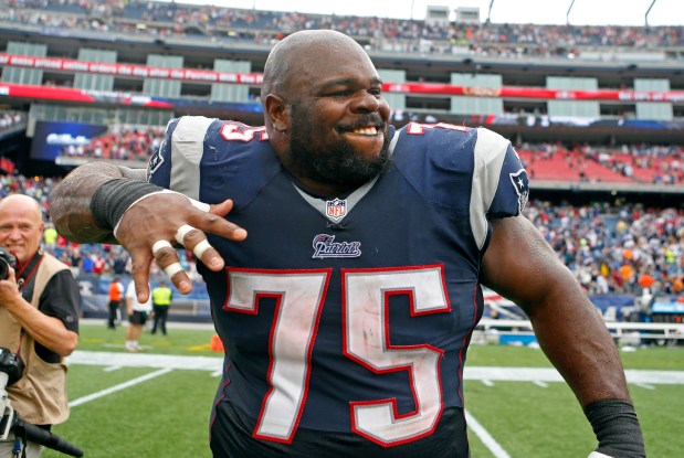IT'S OVER: Former Pats nose tackle Vince Wilfork is ready to retire. Staff photo by Nancy Lane
