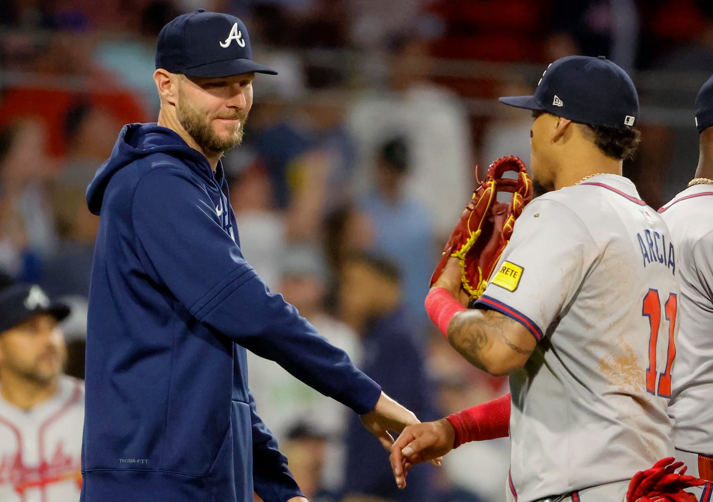 Former Red Sox lefty Chris Sale went 18-3 with a 2.38 ERA in his first year with the Braves.