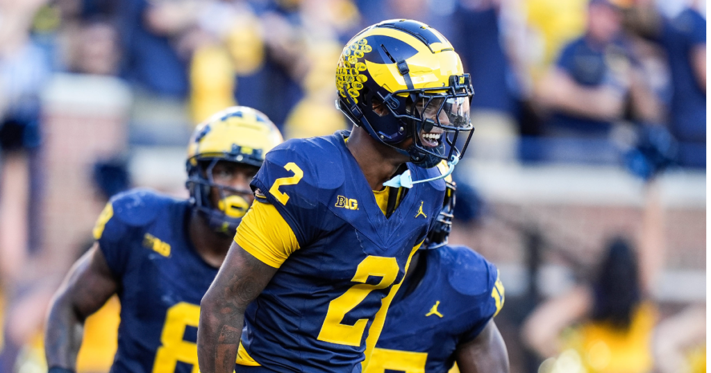 Michigan Wolverines football cornerback Will Johnson had a 42-yard pick-six in a win over USC. (Photo by Junfu Han / USA TODAY NETWORK via Imagn Images)