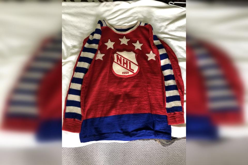 Billy Mosienko's jersey from the 1950 all-star game.