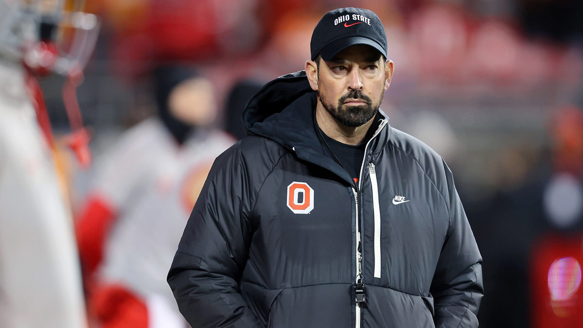 Ohio State Buckeyes head coach Ryan Day before the game against the Tennessee Volunteers at Ohio Stadium.