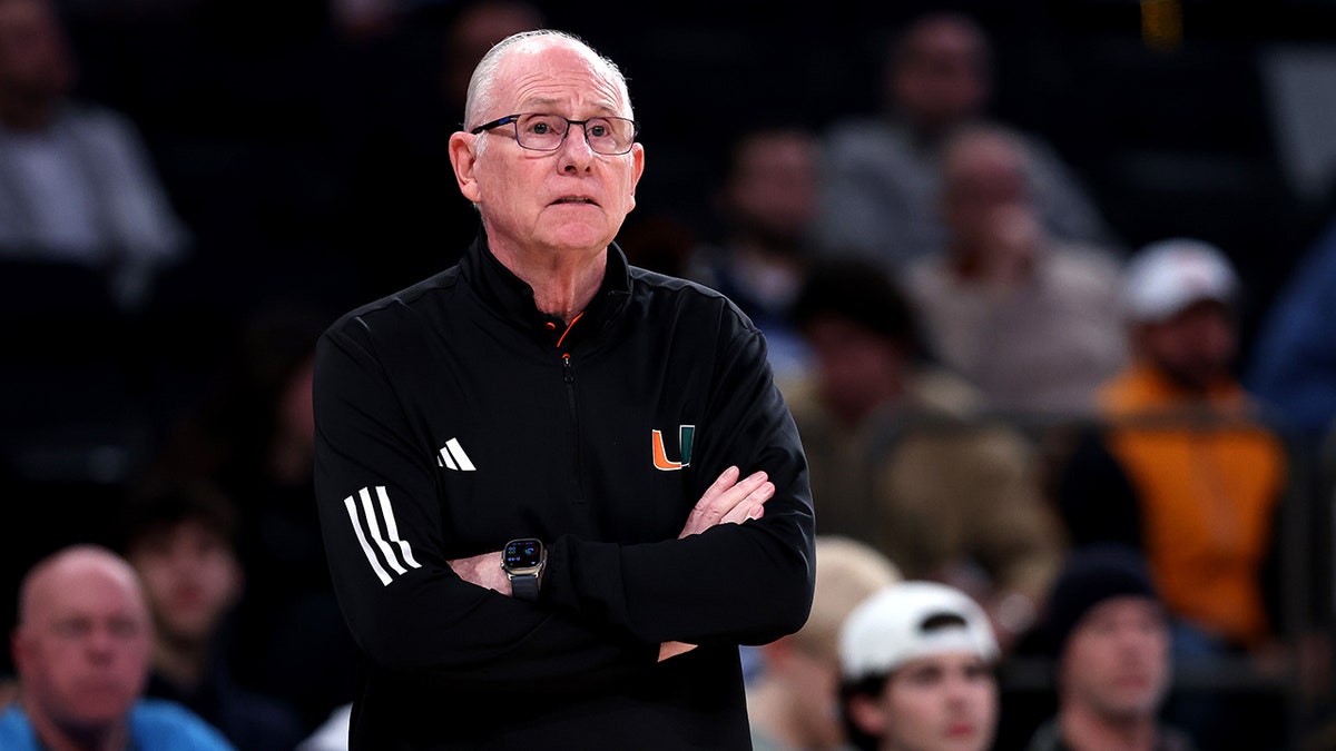 Jim Larrañaga looks on during a game