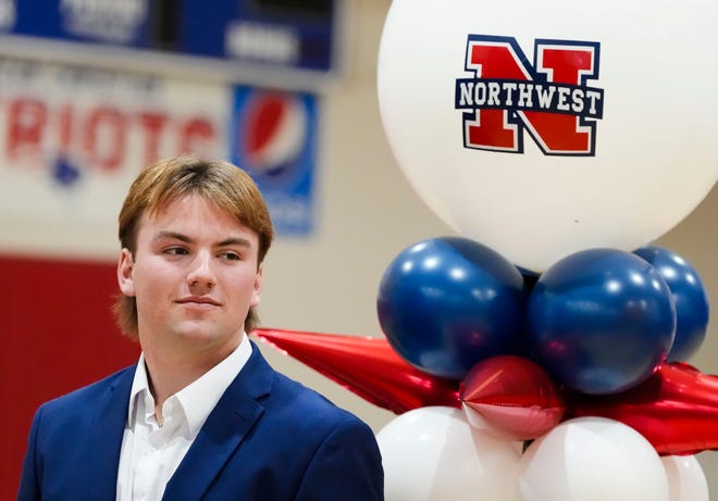 Evan Lightsey signed to play baseball at Northwest Mississippi at ACA Tuesday, Jan. 9, 2025.