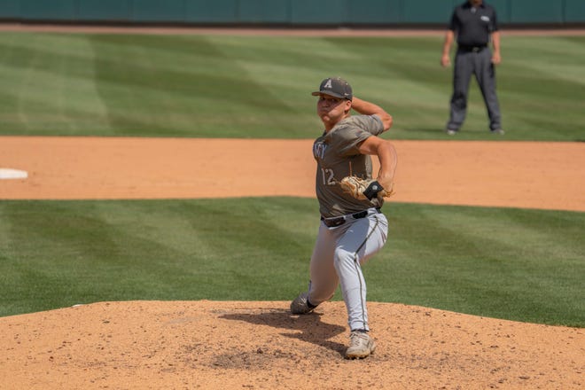 Andrew Berg '26 of Conroe, Texas, pitches for Army baseball. ARMY ATHLETICS