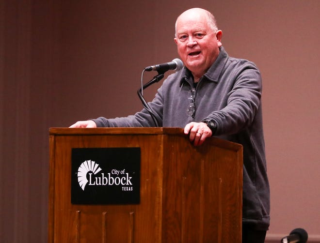 Kelly Robinson speaks during the College Baseball Foundation's First Pitch Luncheon, Thursday, Jan. 23, 2025, at the Lubbock Civic Center.