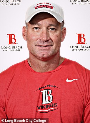 Long Beach City College football head coach Brett Peabody