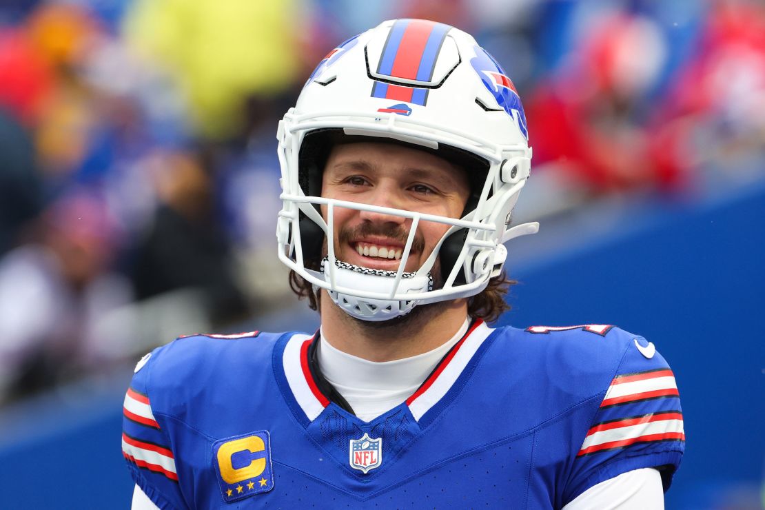 The Bills' Josh Allen was all smiles before playing the Broncos.