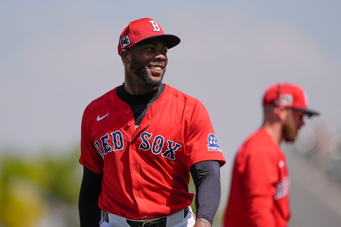 Red Sox reliever Aroldis Chapman hit 101 miles per hour with his fastball on Wednesday.