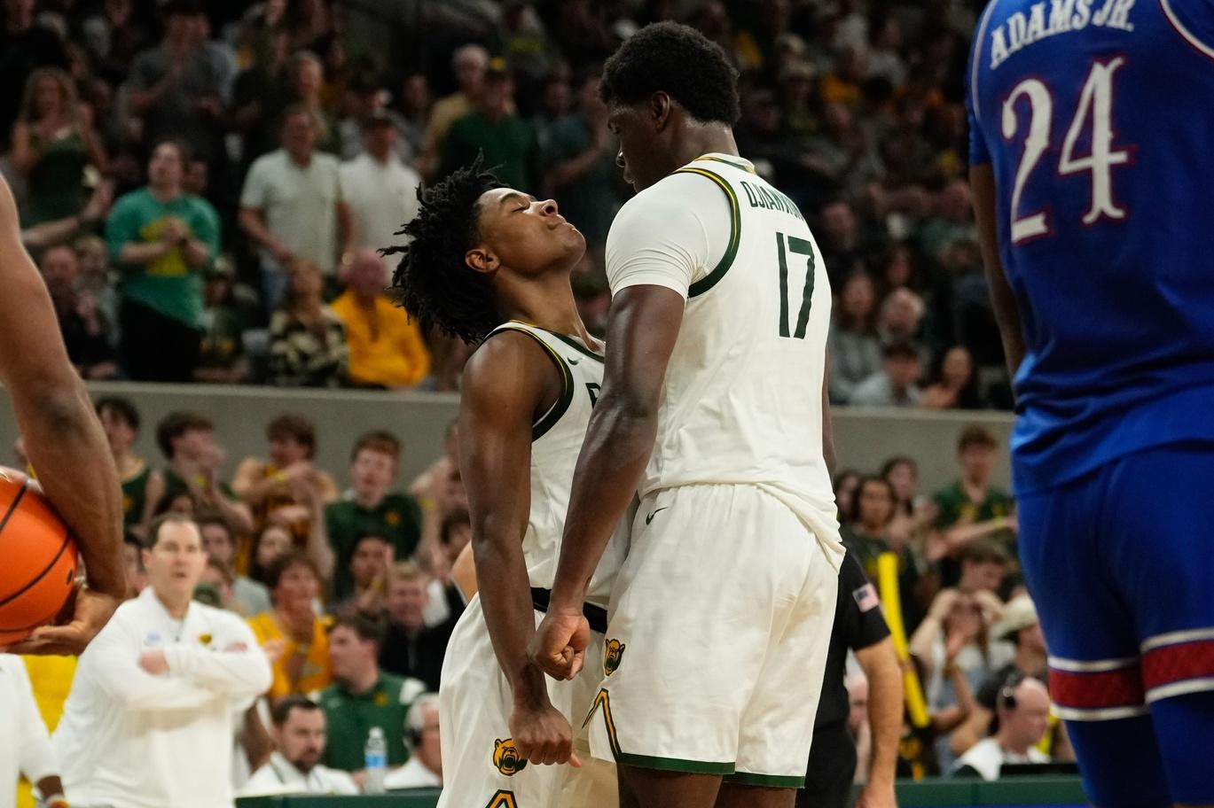 Robert Wright III of Baylor celebrates