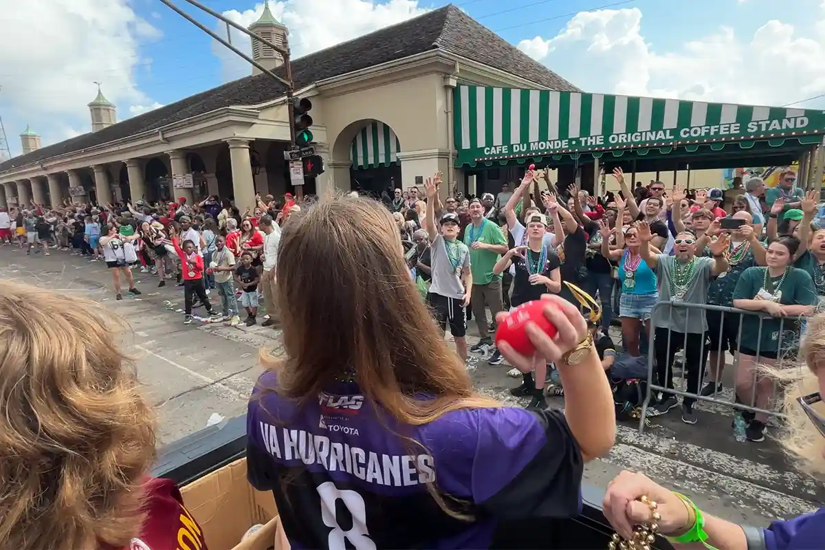 Josie Clayton in parade in New Orleans