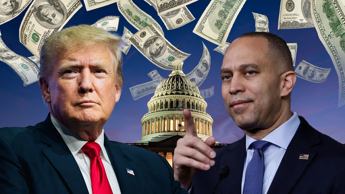 Donald Trump and Hakeem Jeffries