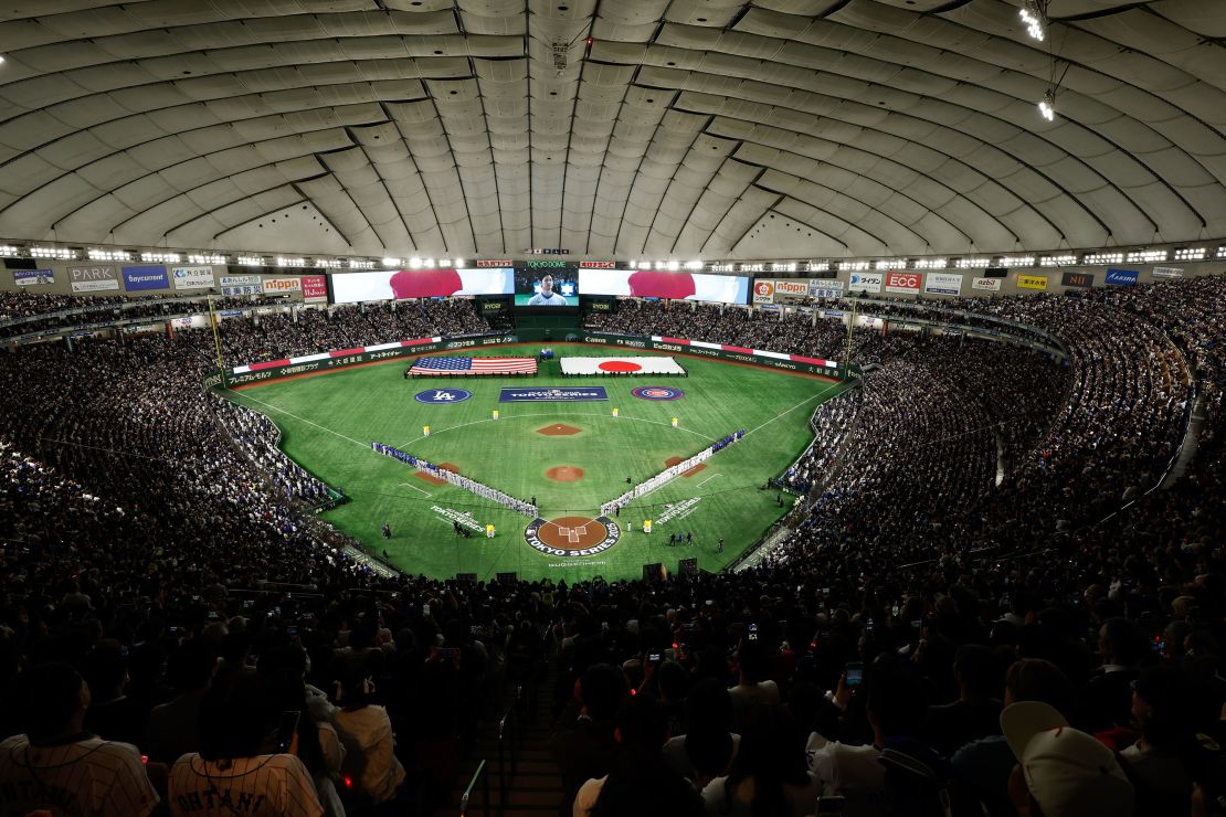 This was the sixth time that the opening game of the MLB season has been played in Japan.