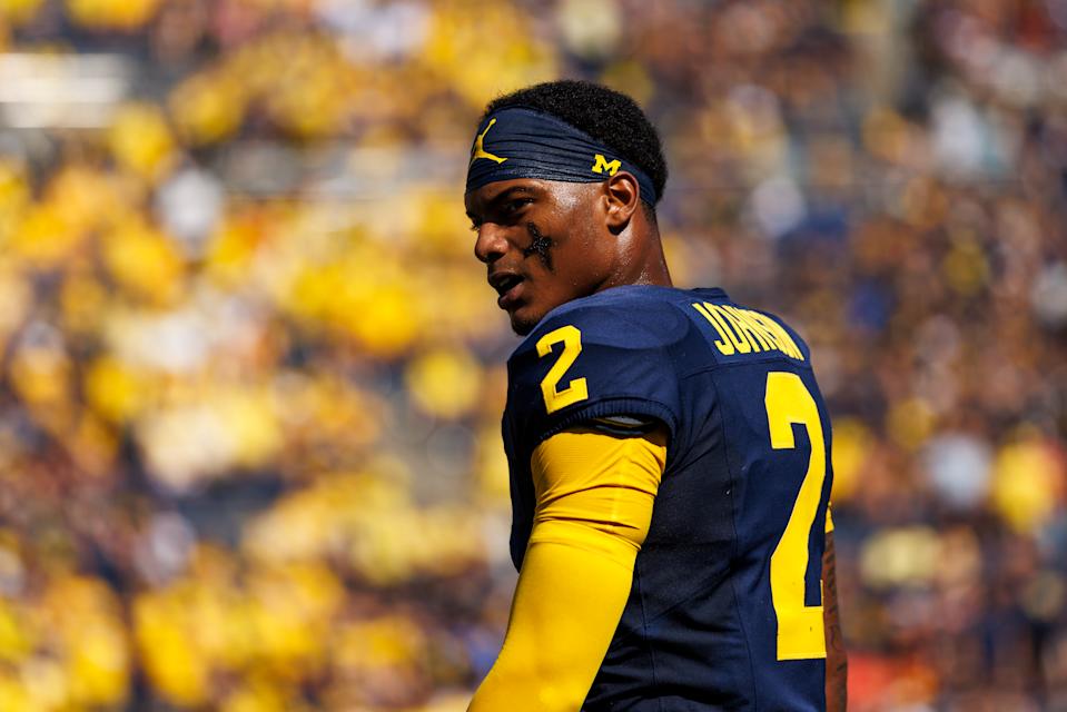 Michigan cornerback Will Johnson's upside is huge. (Photo by Ric Tapia/Getty Images)