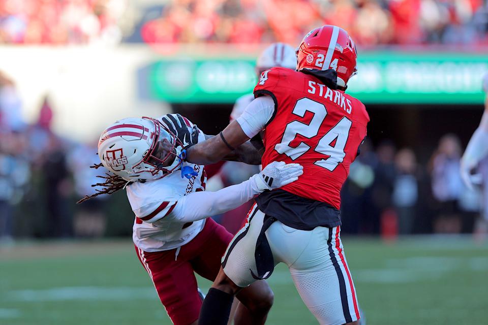 Is Malaki Starks the next stud Georgia defender to hit big in the NFL?  (Photo by David J. Griffin/Icon Sportswire via Getty Images)