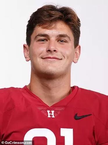 Harvard Crimson tight end Seamus Gilmartin was among a group of college-age suspects who allegedly broke into the Tate Student Center in the early hours of Sunday morning