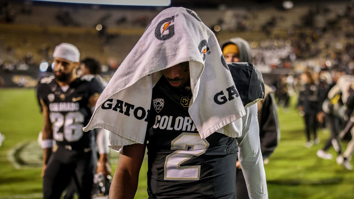 Shedeur Sanders walks off the field
