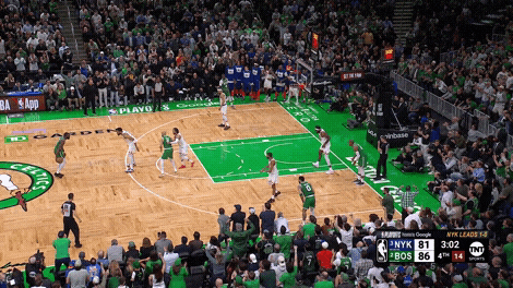 Jalen Brown pull-up 3-point attempt
