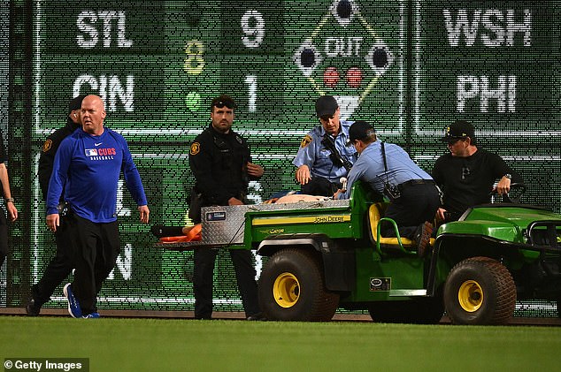 The former linebacker was then rushed to hospital, where he remains in a critical condition
