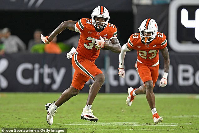 The 20-year-old Hayes is a linebacker with the University of Miami Hurricanes