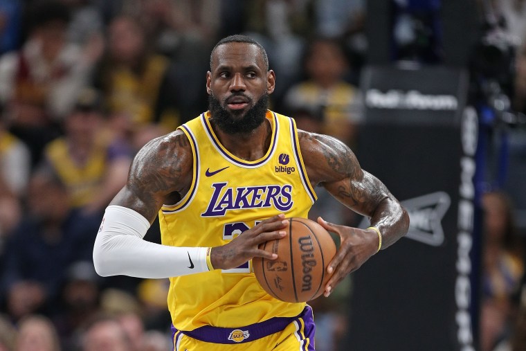 LeBron James #23 of the Los Angeles Lakers