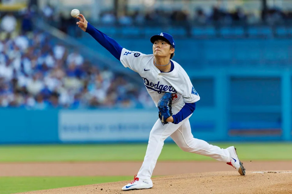 Dodgers pitcher Yoshinobu Yamamoto gave up seven hits, three earned runs and struck out five over 6⅓ innings Thursday.