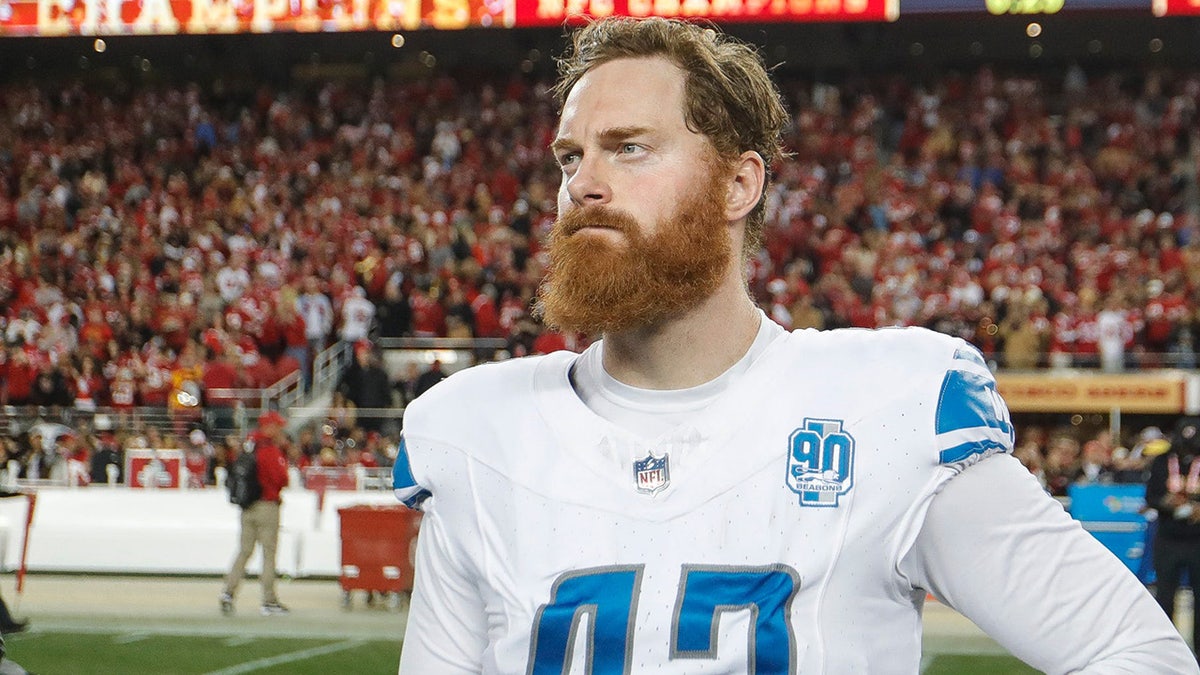 Jake McQuaide on the sidelines